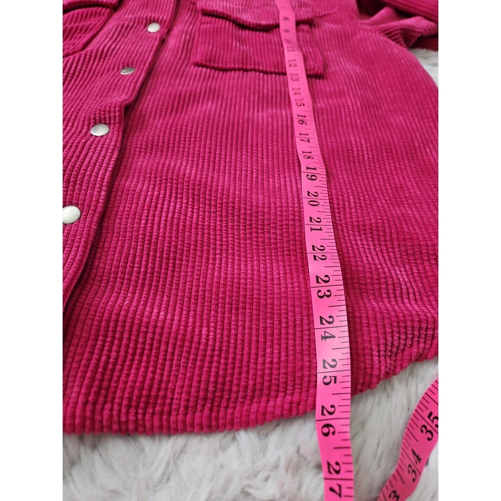 Wild Fable Corduroy Shacket Womens Large‎ L Pink Button Down Jacket Ribbed Y2K - Picture 6 of 12